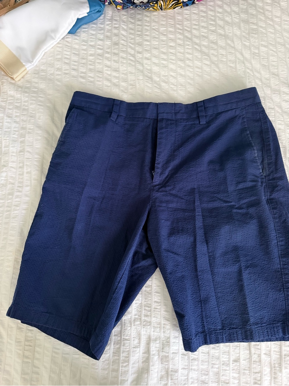 J Crew Men's Navy Seersucker Shorts
